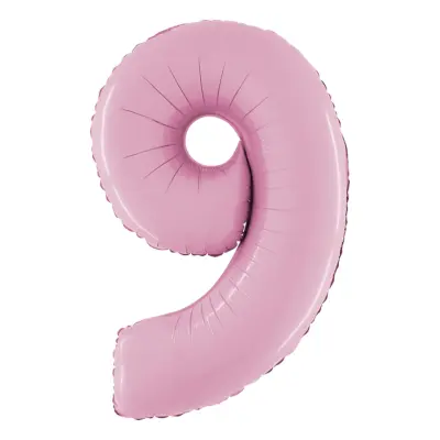 Sifferballong Pastellrosa - Siffra 9