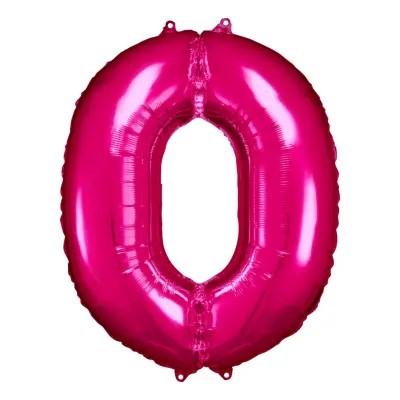 Sifferballong Rosa Metallic - Siffra 0