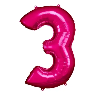 Sifferballong Rosa Metallic - Siffra 3