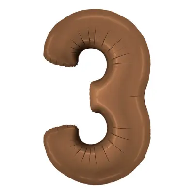 Sifferballong Satin Chocolate - Siffra 3