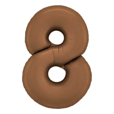 Sifferballong Satin Chocolate - Siffra 8