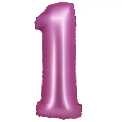 Sifferballong Satin Rosa 76cm