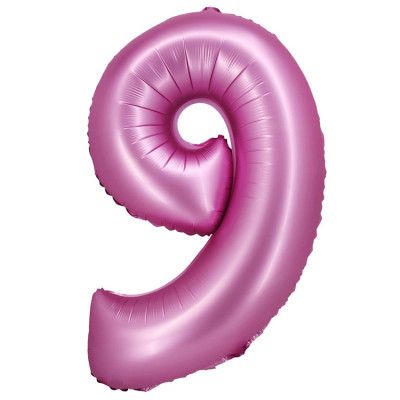 Sifferballong Satin Rosa 76cm