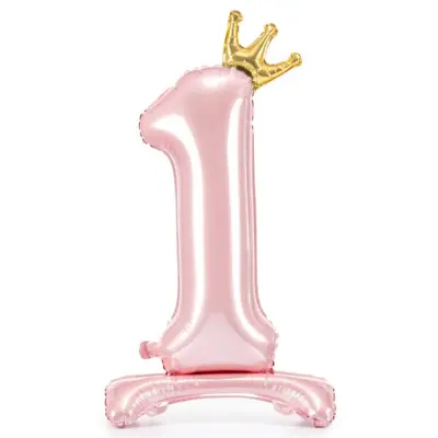Sifferballong Stående Rosa Krona