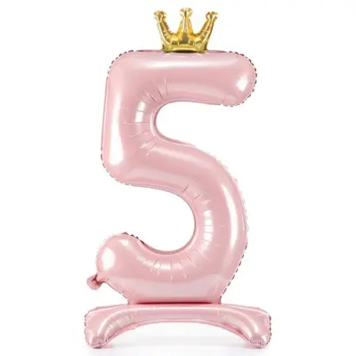 Sifferballong Stående Rosa Krona