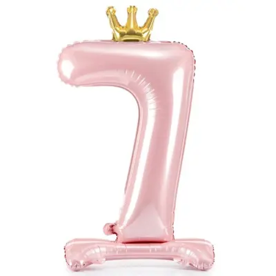 Sifferballong Stående Rosa Krona