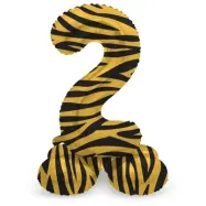 Sifferballong stående Tiger Chic 41 cm"0-9"Siffra 2