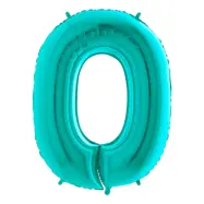 Sifferballong Turkos Metallic - Siffra 0
