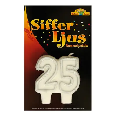 Sifferljus 25 Silver