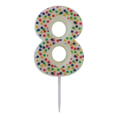 Sifferljus Prickig Flerfärgad - Siffra 8