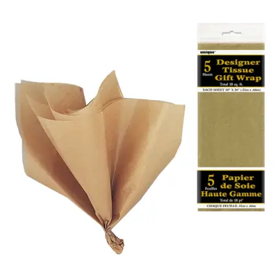 Silkespapper Guld - 5-pack