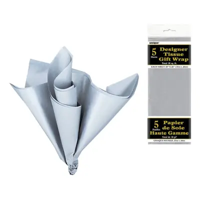 Silkespapper Silver - 5-pack