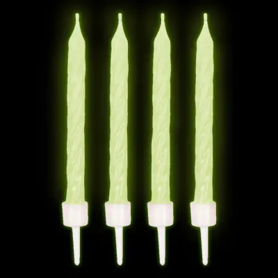 Självlysande Tårtljus - 10-pack