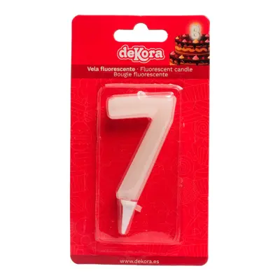 Självlysande Tårtljus Siffror - Siffra 7