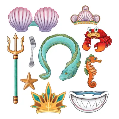 Sjöjungfru Foto Props - 10-pack