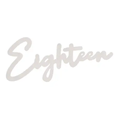 Skylt Eighteen Vit