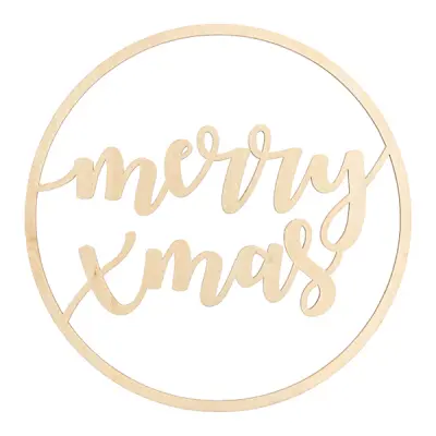 Skylt i Trä Merry Xmas