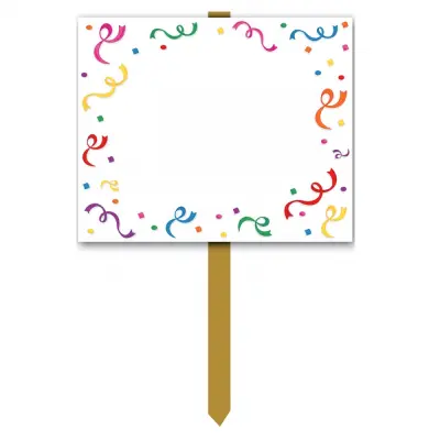 Skylt på Pinne Kalas