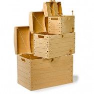 Import For Kids Small Foot, Skattkistor - Pirate Boxes - Natural