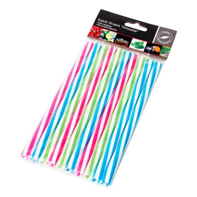 Smoothie Sugrör Flerfärgade - 10-pack