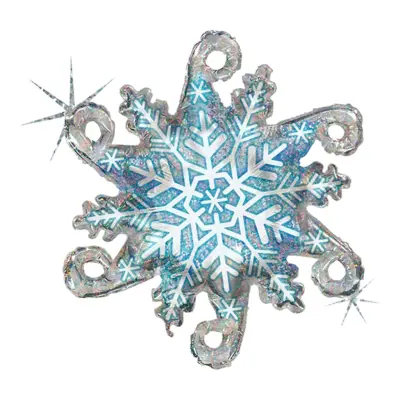 Snöflinga Blå Folieballong