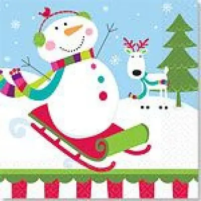 Snögubben servetter