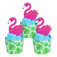 PME Sockerfigurer Flamingo Cupcake Kit - 6-pack