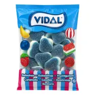 Sour Giant Blue Raspberry Heart Storpack - 1 kg