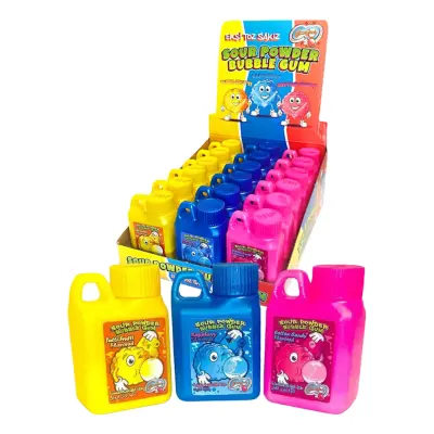 Sour Powder Bubble Gum Storpack - 18-pack