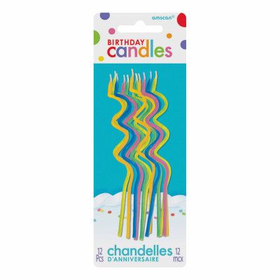 Spiralformade Tårtljus - 12-pack