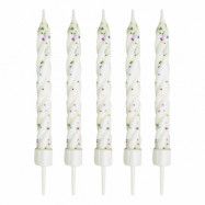 Spiralljus Glitter Vit - 10-pack