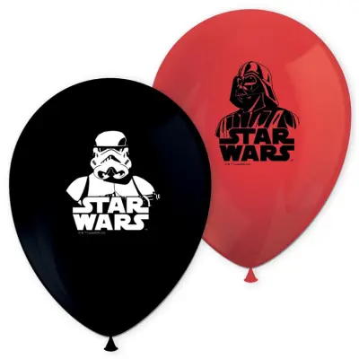 Star Wars Ballonger Svart&Röd 8-pack
