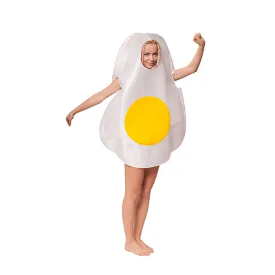 Stekt Ägg Maskeraddräkt - One size