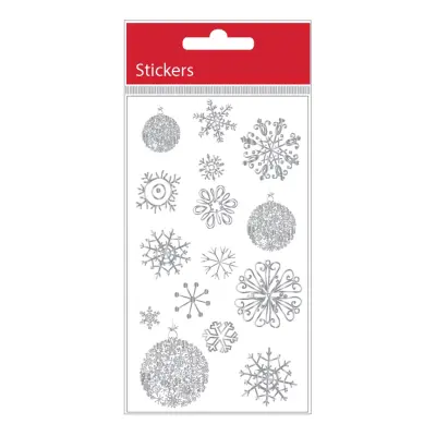 Stickers Snöflingor Silver
