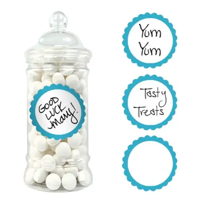 Stickers till Godisbuffé Turkos - 20-pack