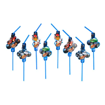 Sugrör Blaze och Monstermaskinerna - 8-pack