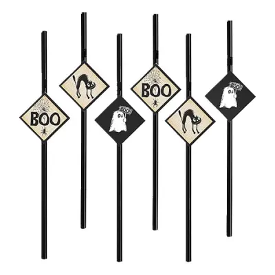 Sugrör Boo Svart - 6-pack