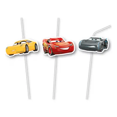Sugrör Cars/Bilar 3 - 6-pack