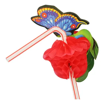 Sugrör Fjärilar - 24-pack