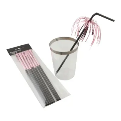 Sugrör Fyrverkerier - Ljusrosa