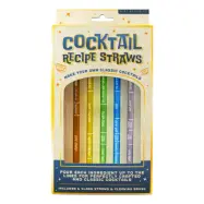 Sugrör i Glas med Drinkrecept - 6-pack