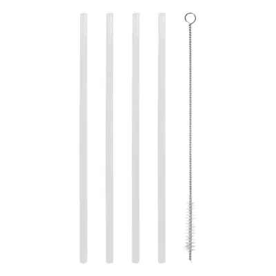 Sugrör i Hårdplast med Rengöringsborste - 10-pack