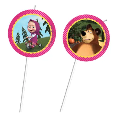 Sugrör Masha och Björnen - 6-pack