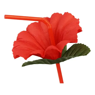 Sugrör med Blommor Röda - 24-pack