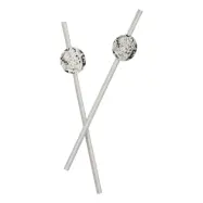 Sugrör med Discokulor Silver - 16-pack