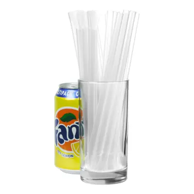 Sugrör med Sked Transprenta - 200-pack