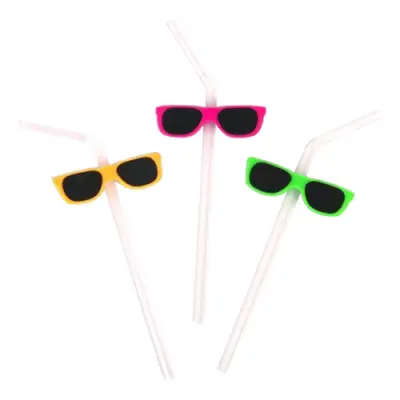 Sugrör med Solglasögon