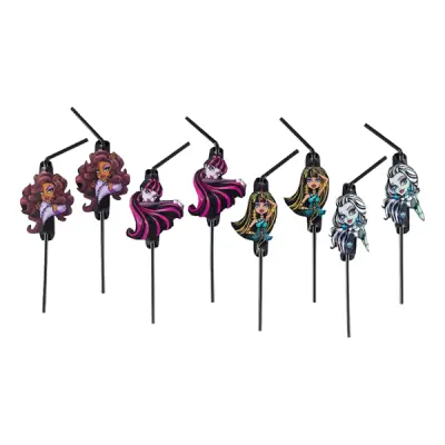 Sugrör Monster High 2 - 8-pack