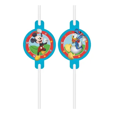 Sugrör Musse Pigg - 4-pack