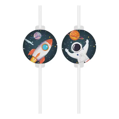 Sugrör Rymdkalas - 4-pack